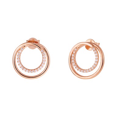 Brincos Circles Rose