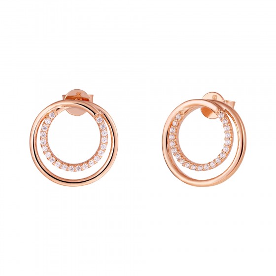 Brincos Circles Rose