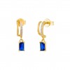 Brincos Blue Cz