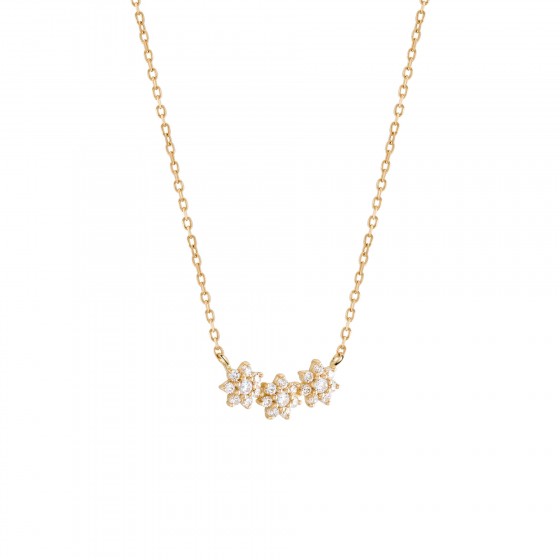 Colar Ouro Flores