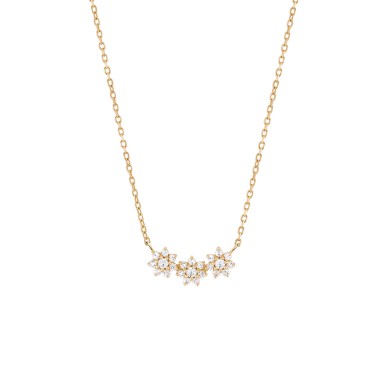 Colar Ouro Flores