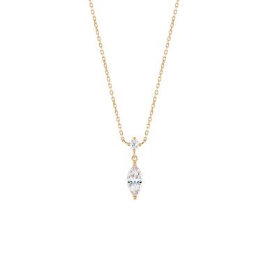 Gold Navette Necklace