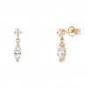 Gold Navette Earrings