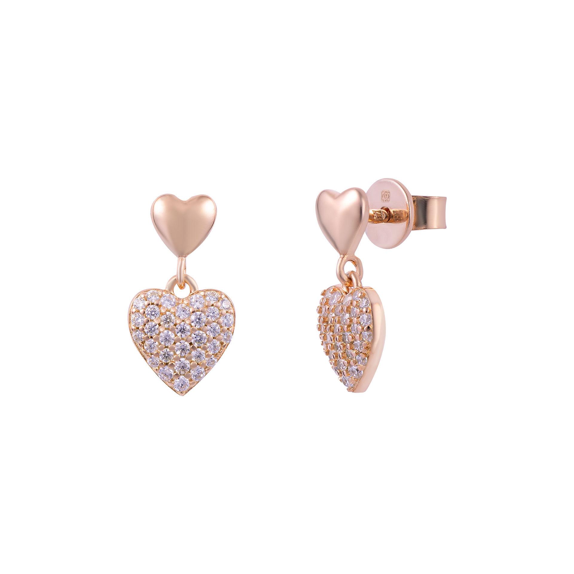 Two Hearts Earrings