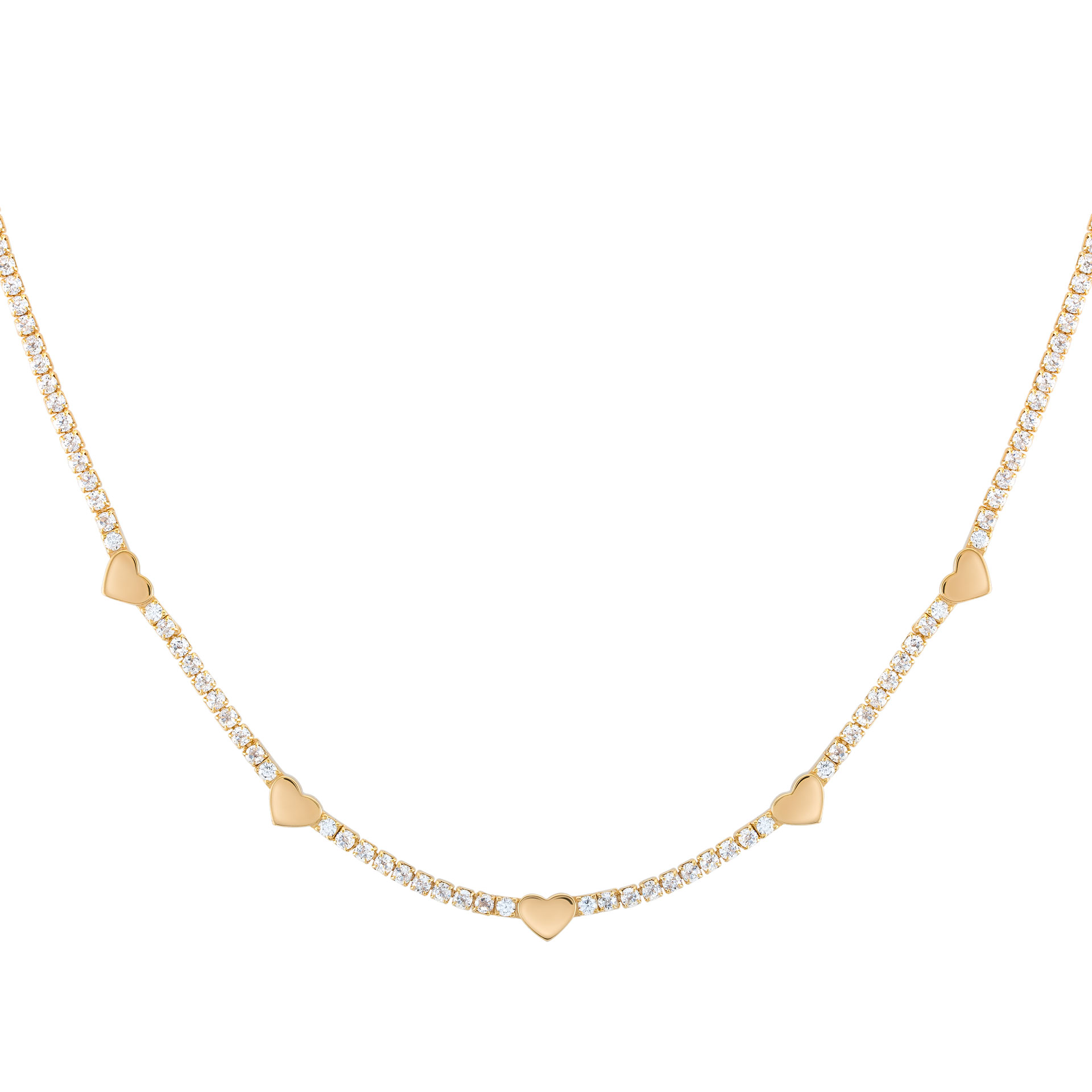 Tennis Hearts Necklace