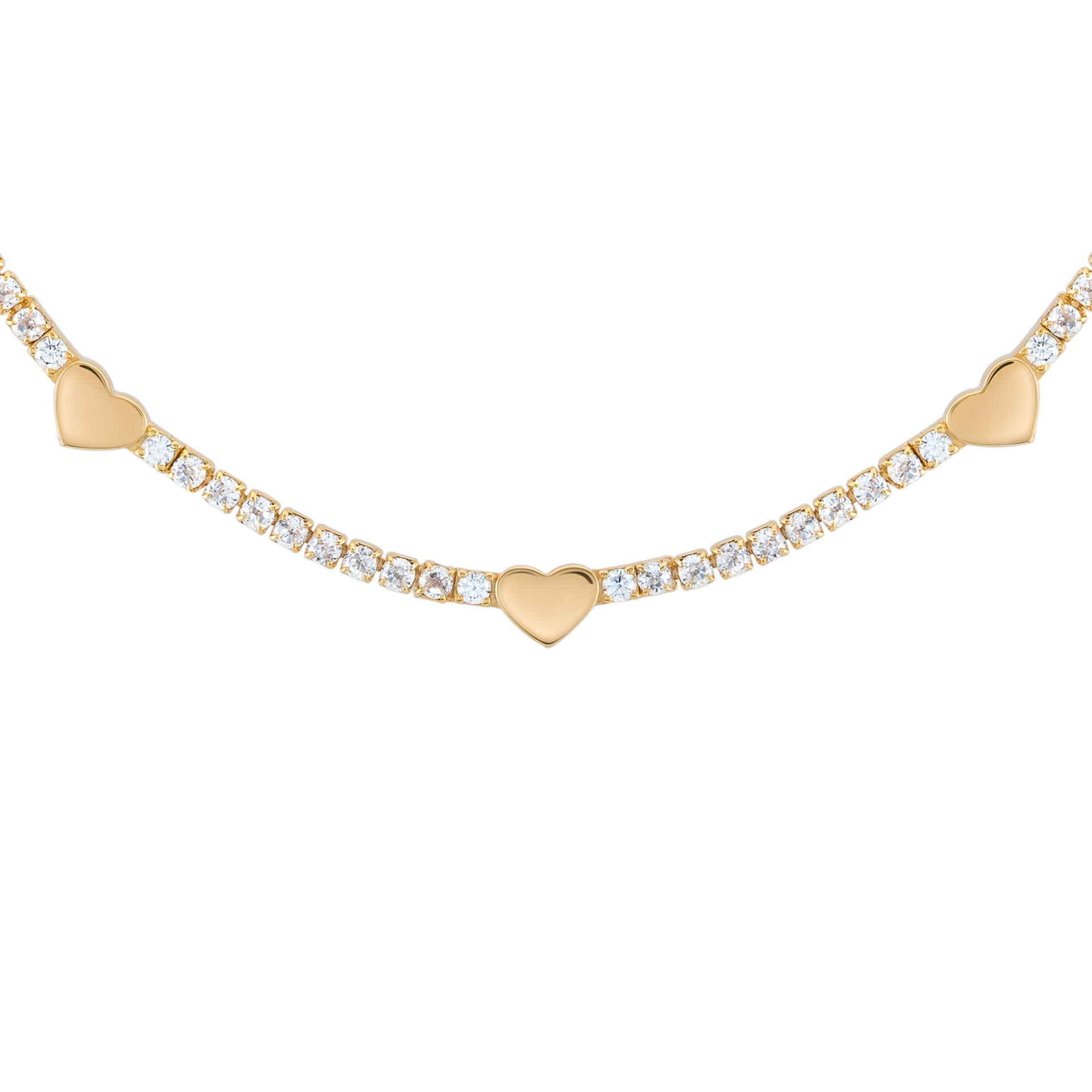 Tennis Hearts Necklace