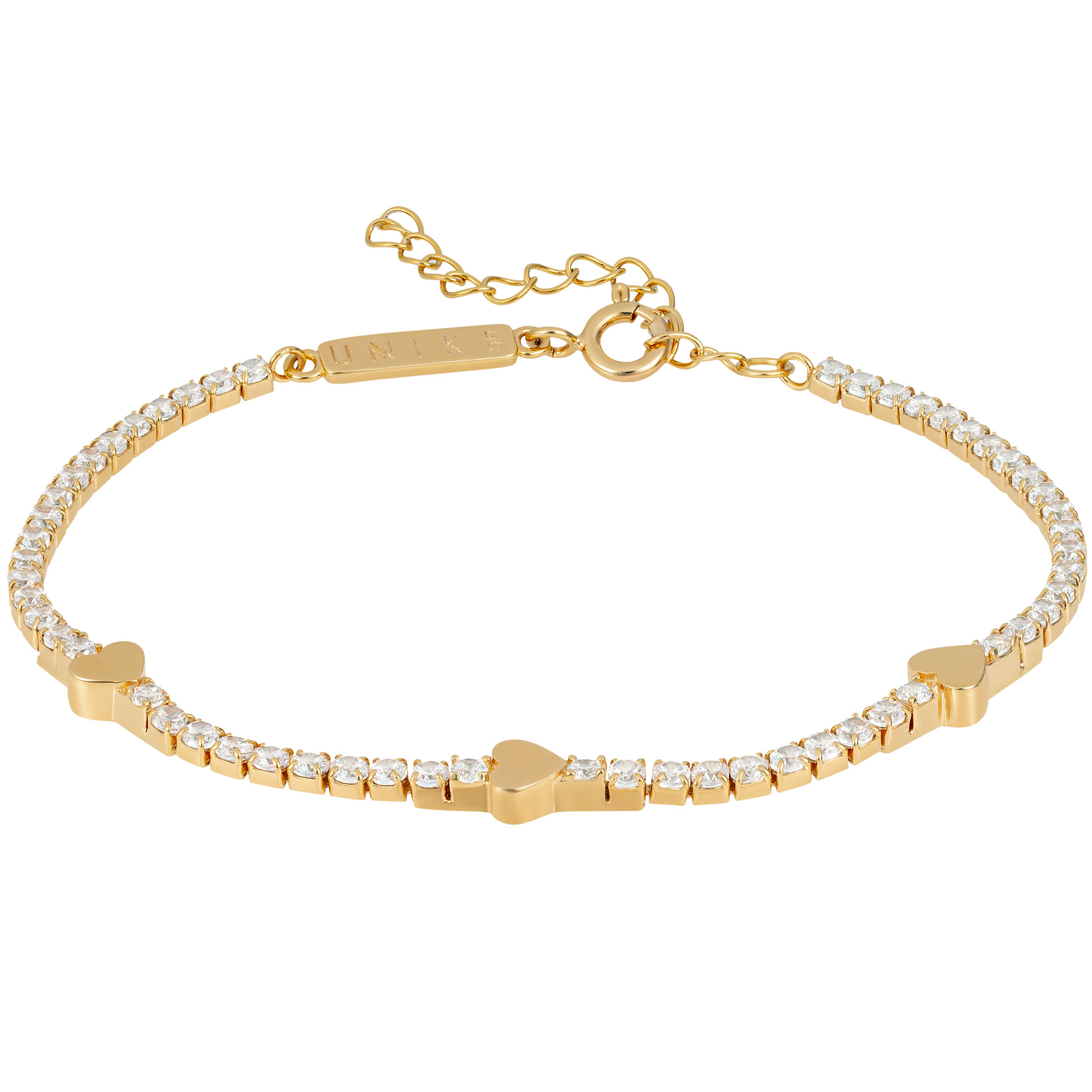 Pulseira Tennis Hearts