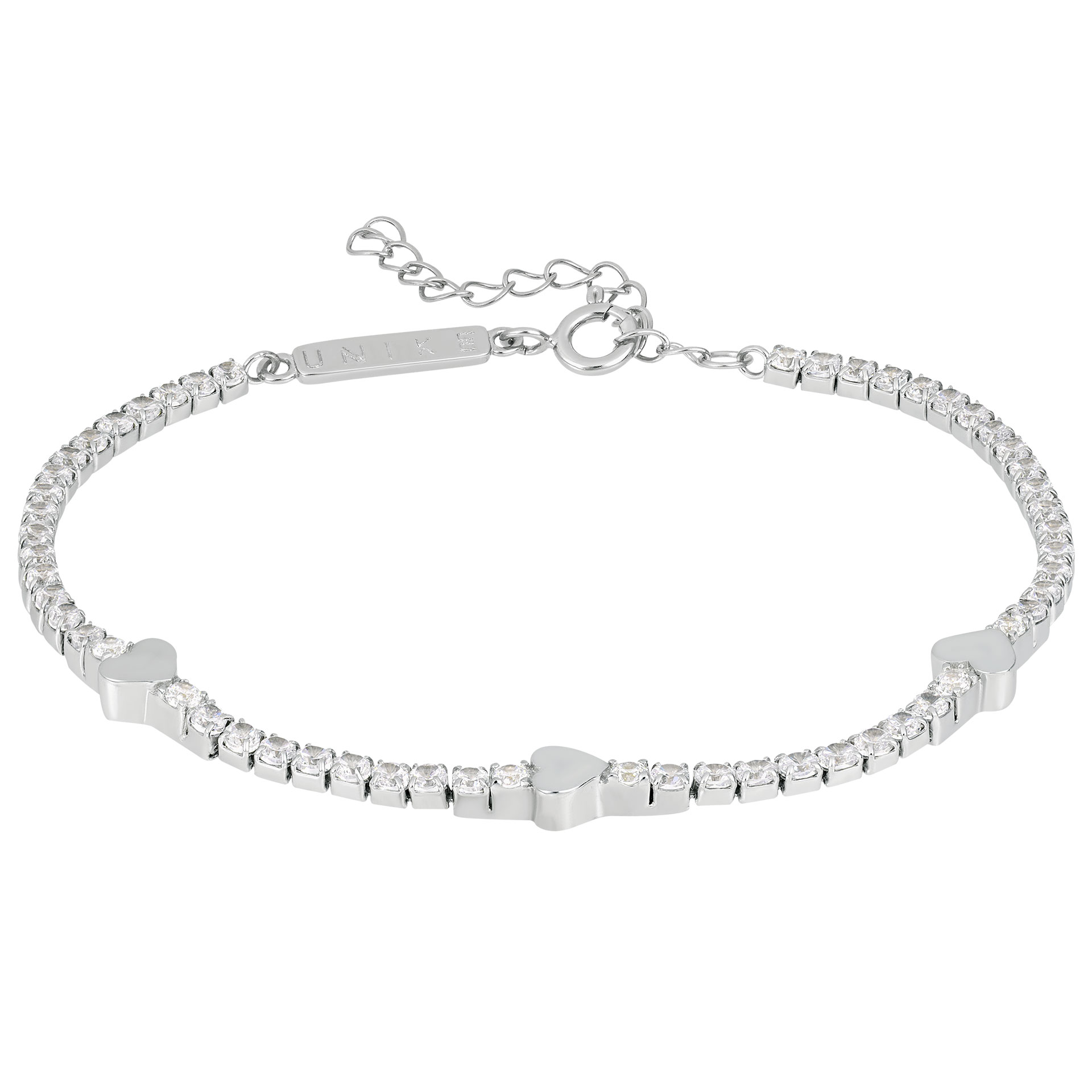 Pulseira Tennis Hearts