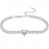 Pulsera Tennis Corazón Blanco Pulsera Tennis Corazón Blanco