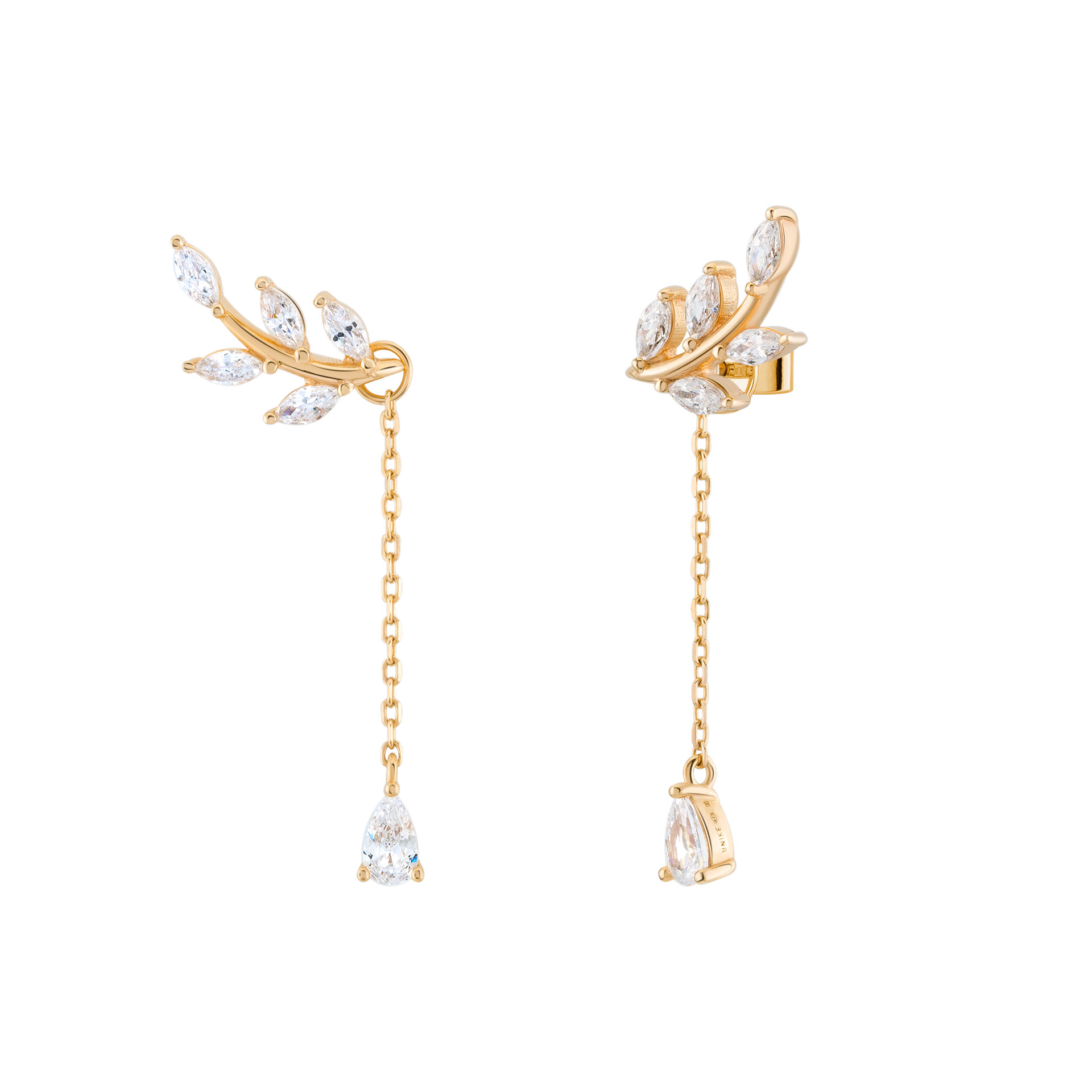 Pendientes Leaves Drop Stone