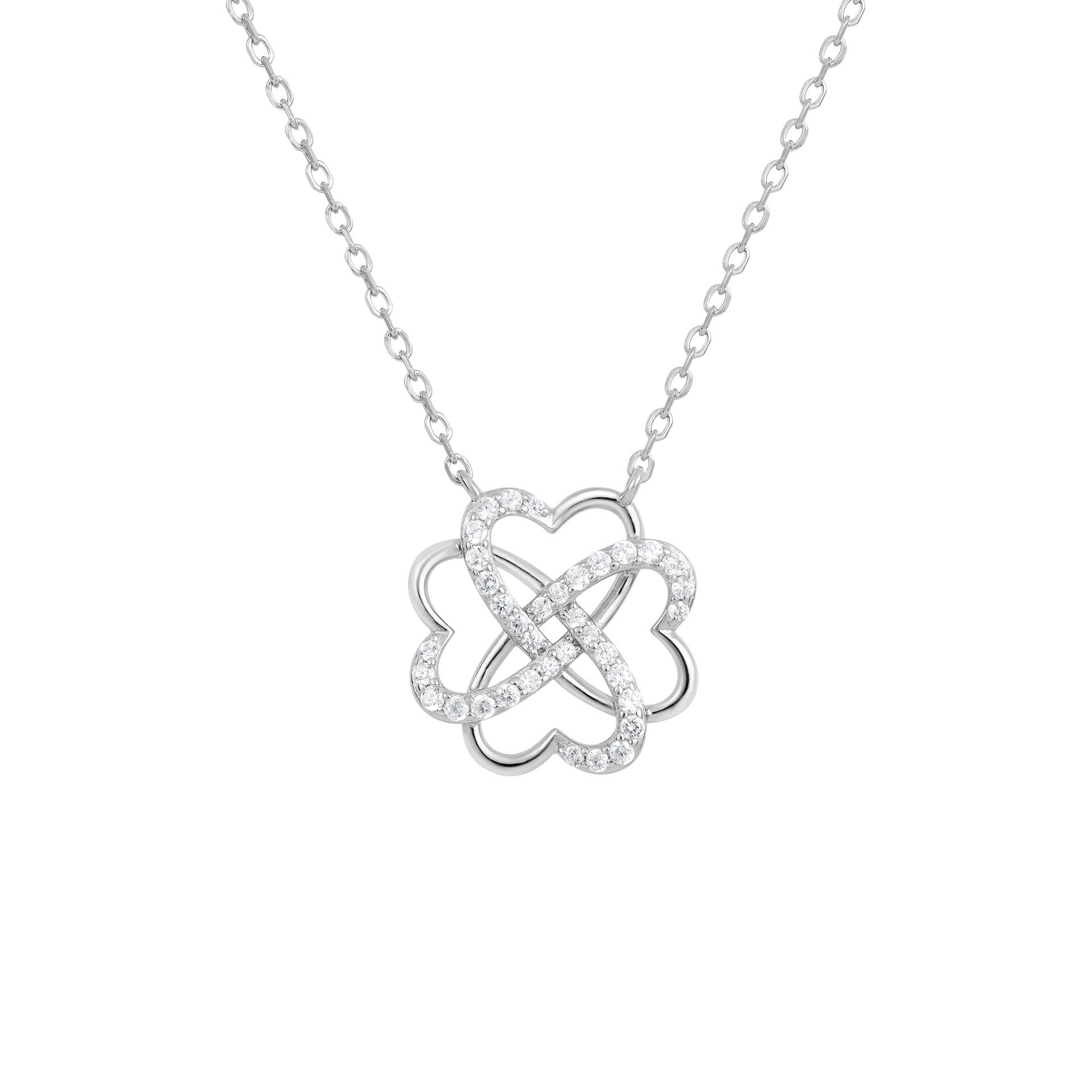 Classy Clover 4 Hearts Necklace