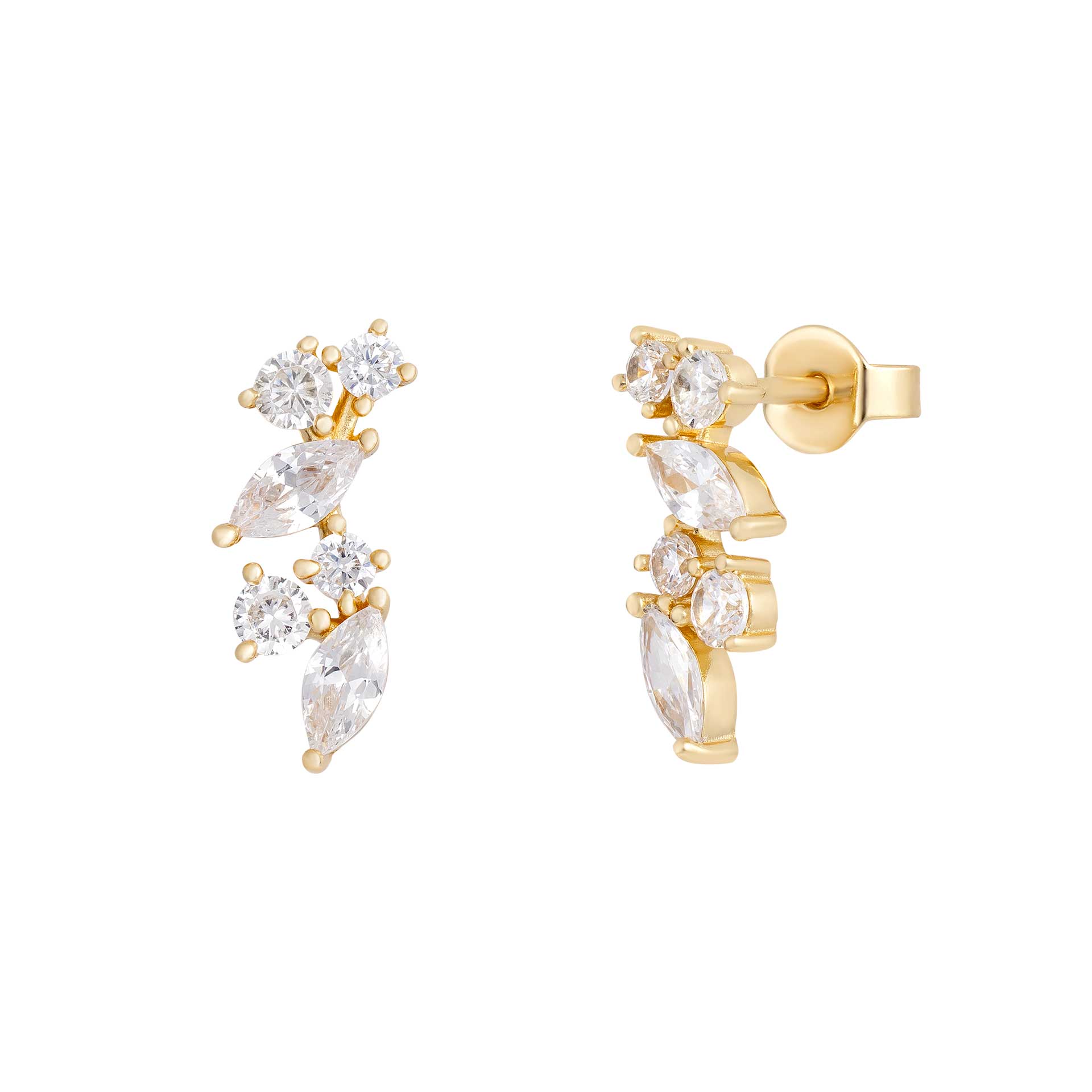 Brincos Leaves & Stones