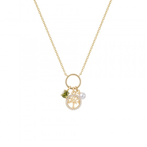 Fun Multi Charms Tree of Life Necklace