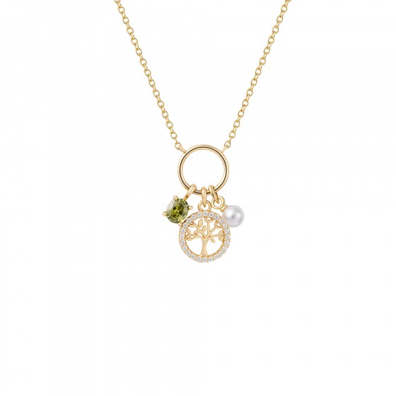 Fun Multi Charms Tree of Life Necklace