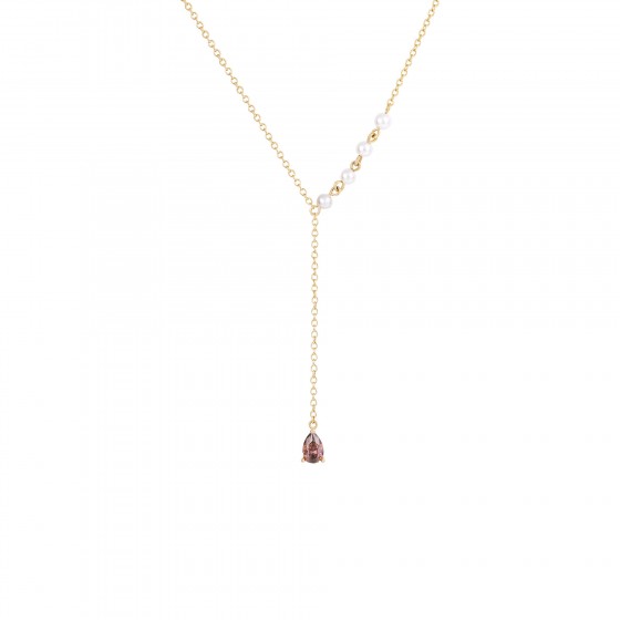 Fun Pearls Drop Cz Necklace