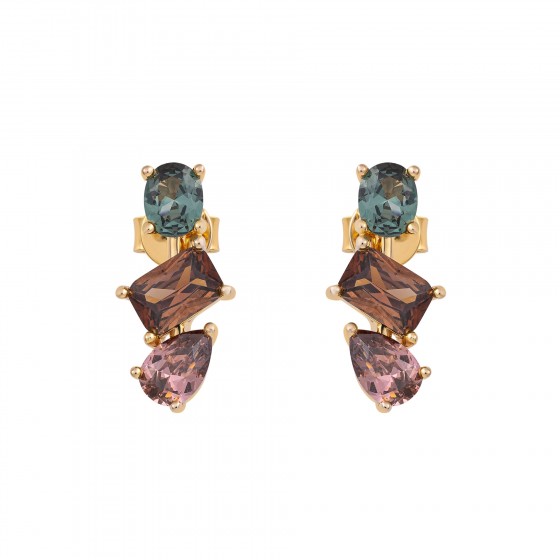 Brincos Fun 3 Stones