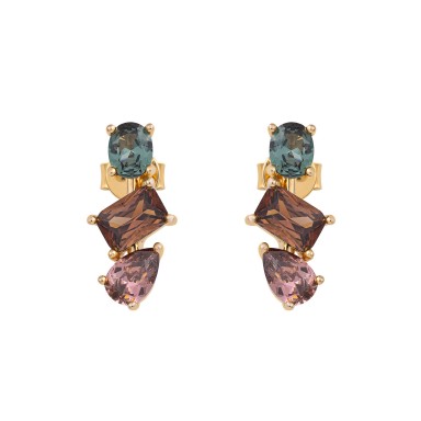Brincos Fun 3 Stones