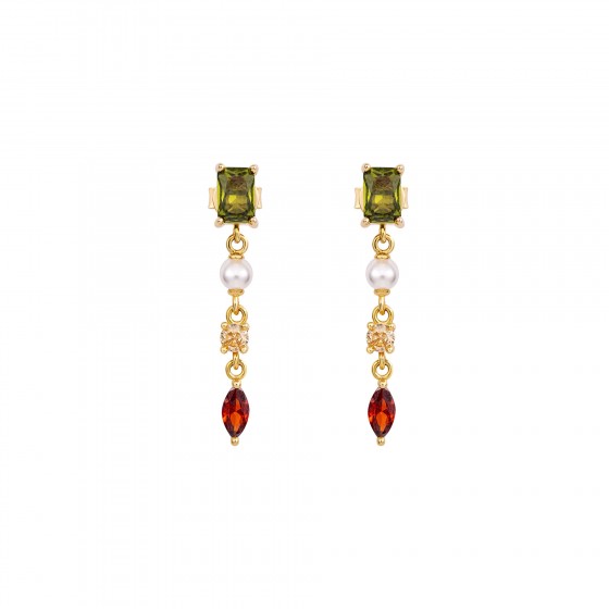 Brincos Fun Pearls & Stones