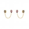 Fun Stones & Chain Earrings