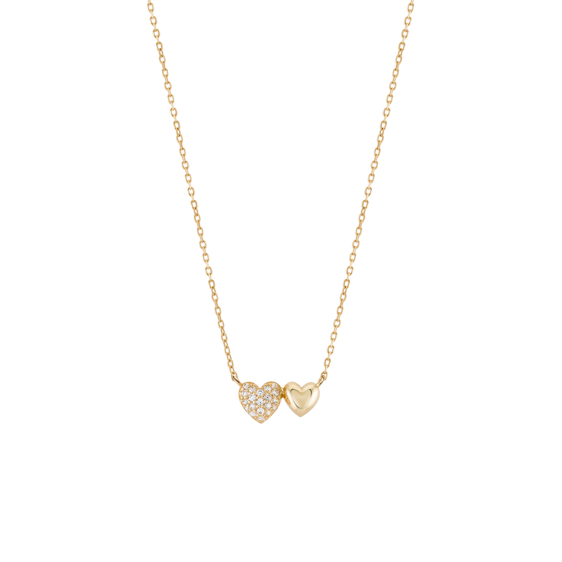 Collar Oro Timeless 2 Corazones