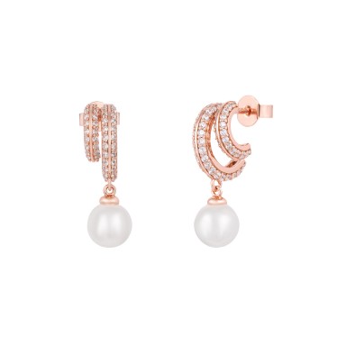 Pendientes Love in Rose 2 Lines & Pearl Pendientes Love in Rose 2 Lines & Pearl
