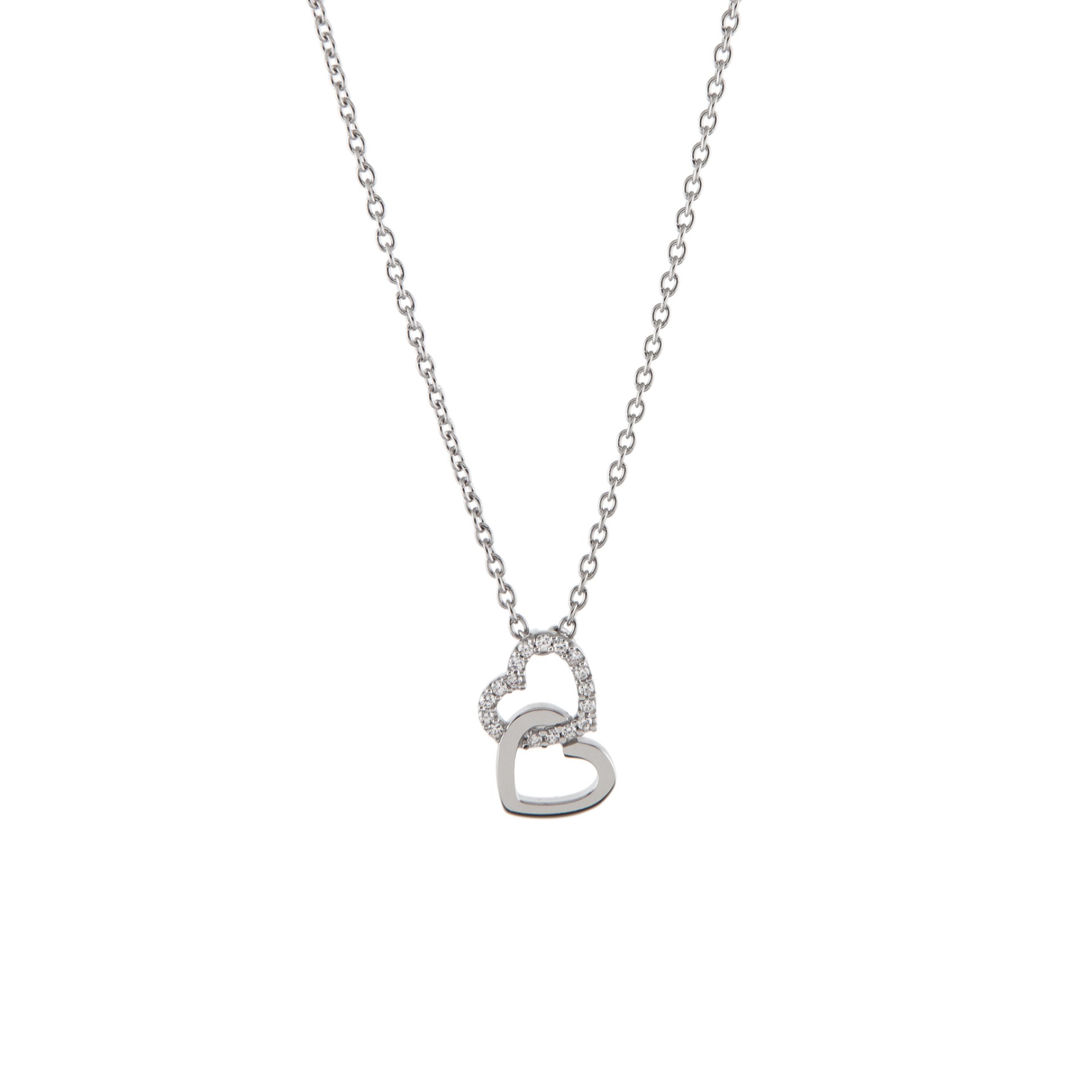 Classy Double Hearts Necklace