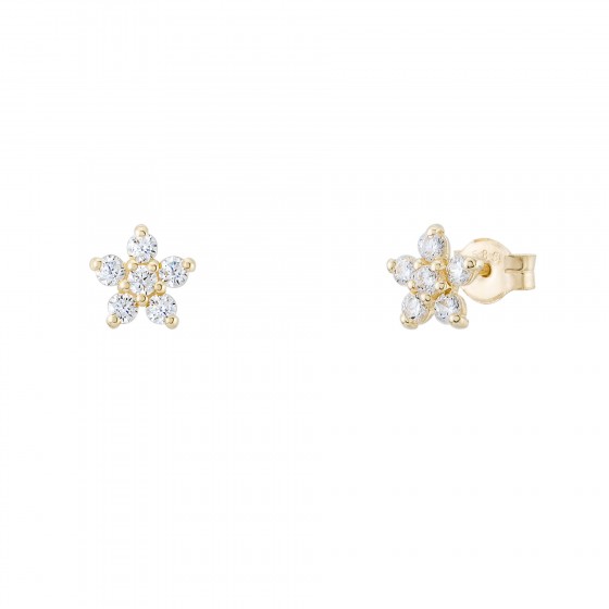 Brincos Ouro Girls Flores Brincos Ouro Girls Flores