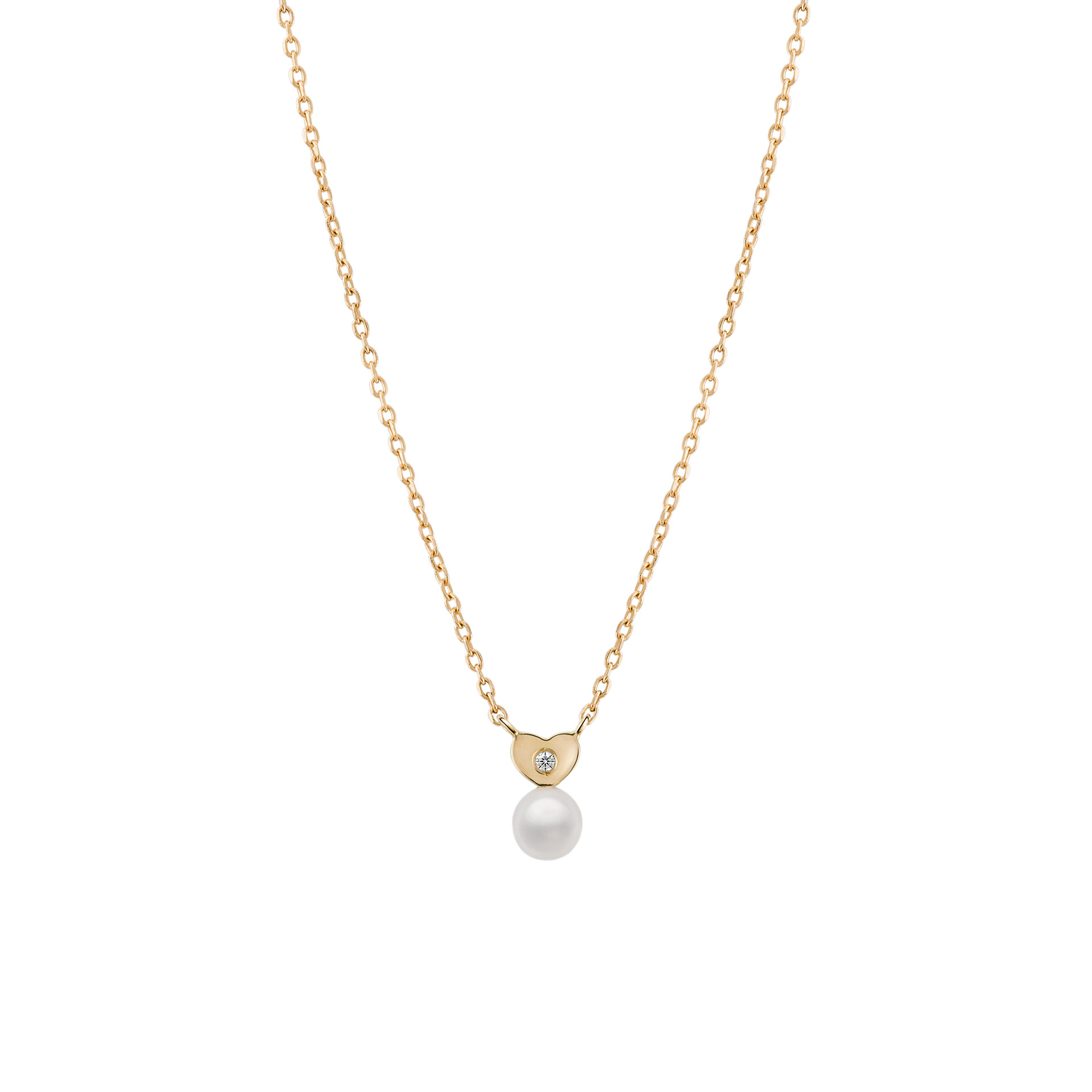 Collar Oro Girls Perla y Corazón