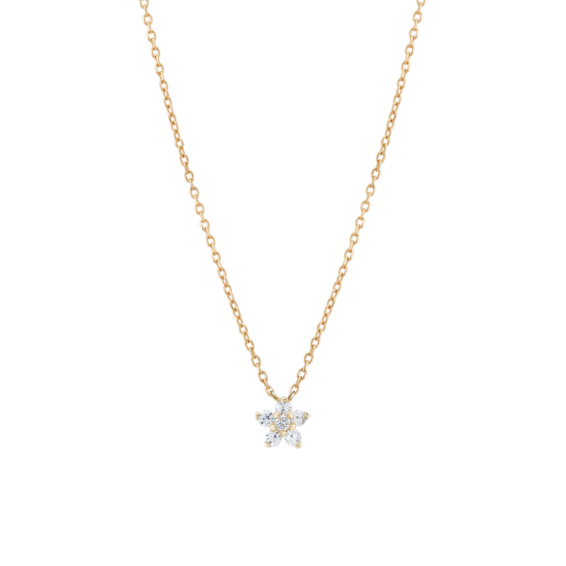 Gold Girls Flowers Necklace