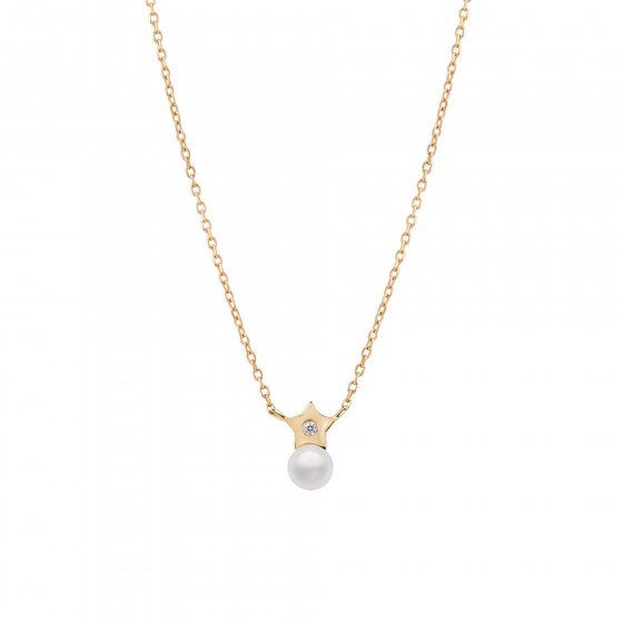 Colar Ouro Girls Pérola e Estrela Colar Ouro Girls Pérola e Estrela