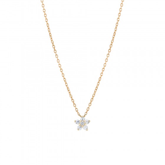 Collar Oro Girls Flores Collar Oro Girls Flores