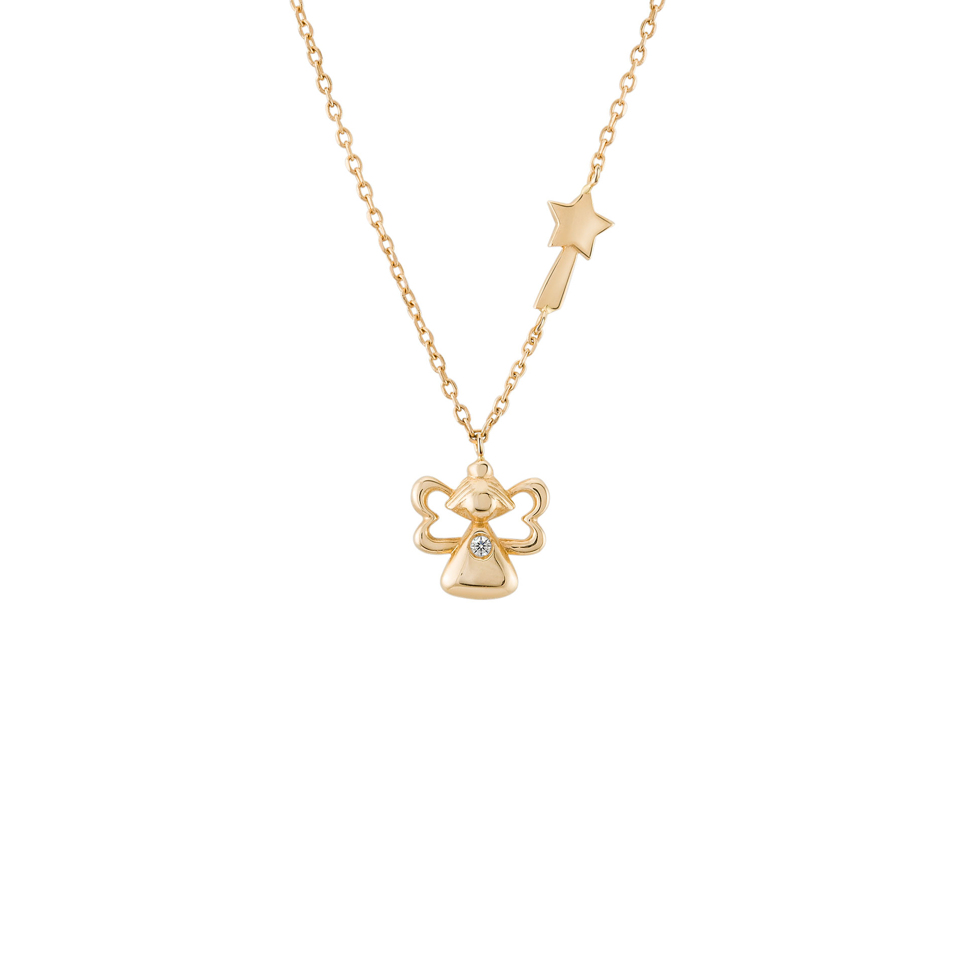 Gold Girls Fairy Necklace