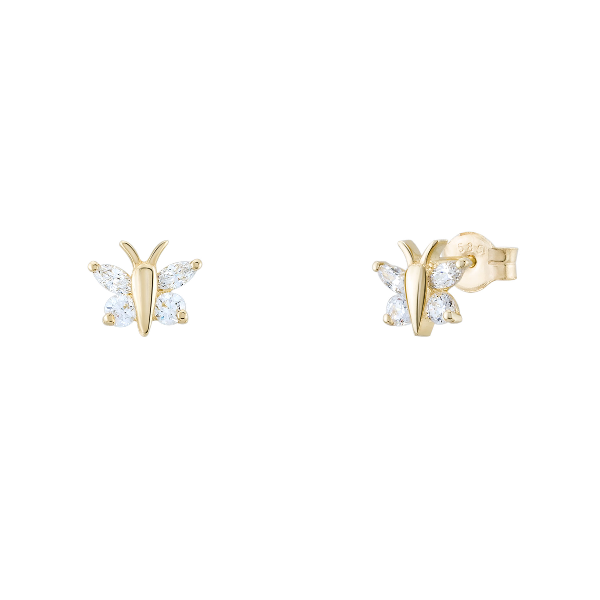 Pendientes Oro Girls Mariposa
