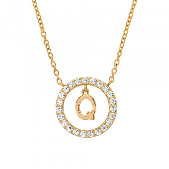 Colar Letra Q Colar Letra Q