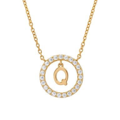 Colar Letra Q Colar Letra Q