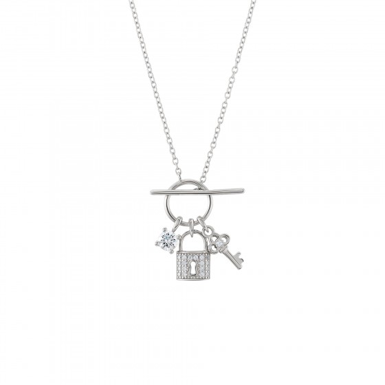 Valentines Day Key & Lock Necklace