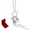 Valentines Day Key & Lock Necklace