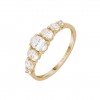 Gold 7 Stones Solitaire Ring