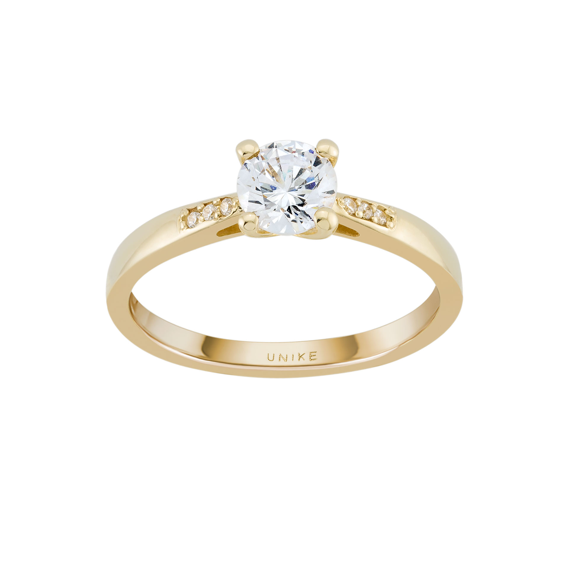Gold Solitaire Ring