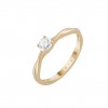 Cross Gold Solitaire Ring