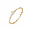 Braided Gold Solitaire Ring