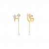 Matchy Stars & Pearl Chain Earrings