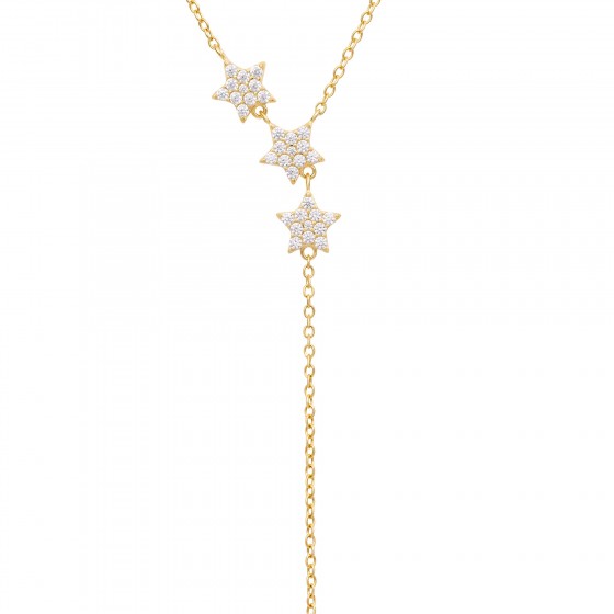 Matchy 3 Stars & Pearls Necklace