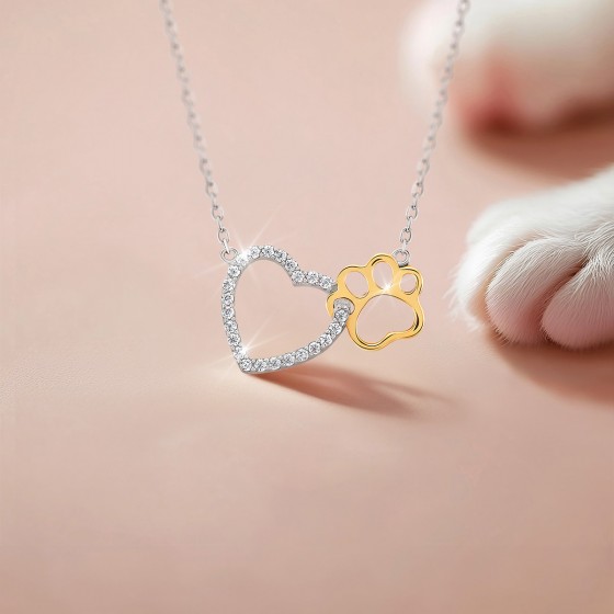 Pet Lovers Heart Necklace