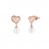 Love in Rose Heart & Pearl Earrings