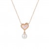 Love in Rose Heart & Pearl Necklace