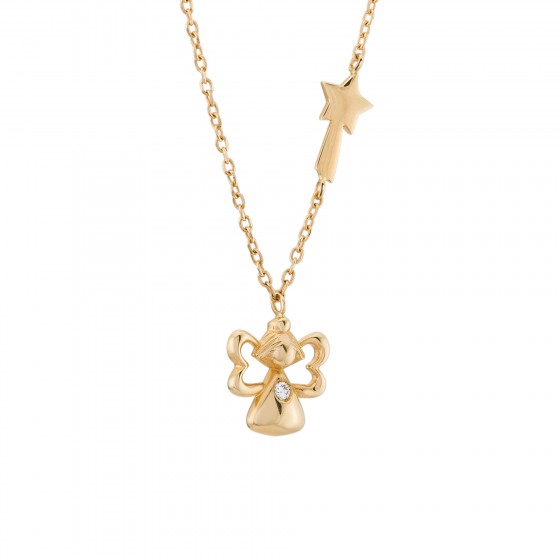 Gold Girls Fairy Necklace
