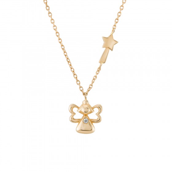 Gold Girls Fairy Necklace