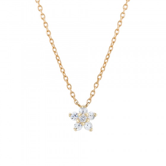 Gold Girls Flowers Necklace