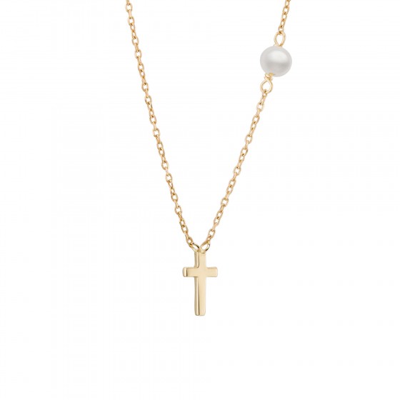 Gold Girls Cross Necklace